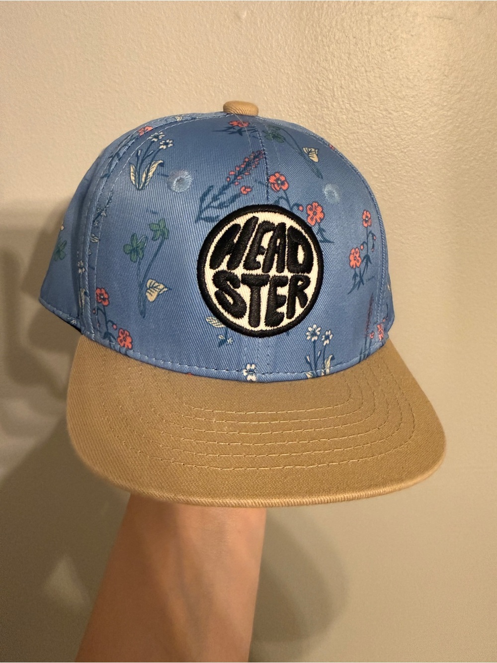 Headster Floral Blue & Tan Snapback Toddler Hat (48cm)